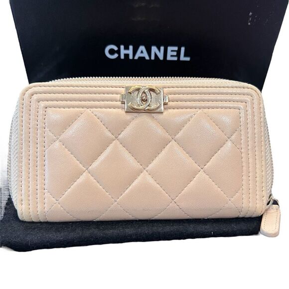 Chanel Boy Small Zip Around Wallet - Picture 1 of 11